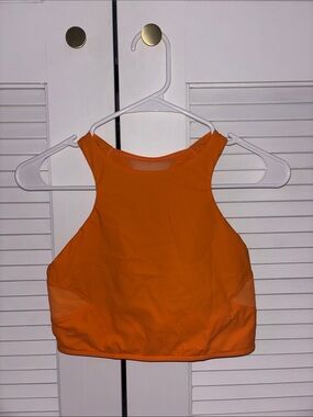 LuLuLemon Orange Crop Top/Sports Bra Small